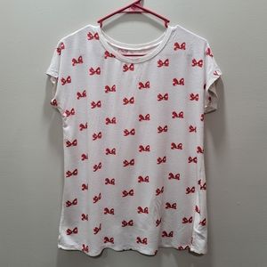 Ladies Minnie Mouse Bow Top